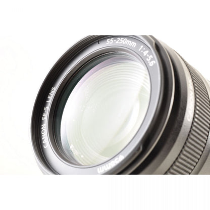 【中古】Canon EF-S 55-250mm f/4-5.6 IS ズーム カメラレンズ 交換レンズ キヤノン S/N:53443231