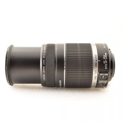 【中古】Canon EF-S 55-250mm f/4-5.6 IS ズーム カメラレンズ 交換レンズ キヤノン S/N:53443231