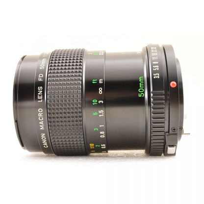 【中古】Canon New FD 50mm f/3.5 Macro 単焦点 カメラレンズ 交換レンズ マクロ キヤノン S/N:130453