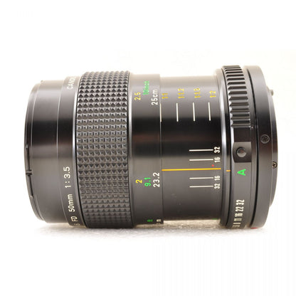 【中古】Canon New FD 50mm f/3.5 Macro 単焦点 カメラレンズ 交換レンズ マクロ キヤノン S/N:130453