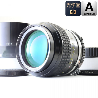 【中古】Nikon Ai NIKKOR 105mm f/2.5 中望遠 単焦点レンズ HS-8メタルフード付 ニコン S/N: 791596