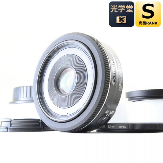 【中古】Canon EF-S 24mm f/2.8 STM 薄型 パンケーキ 単焦点レンズ キャノン S/N: 4001106744