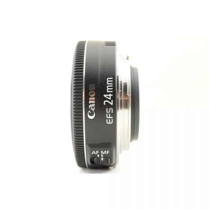 【中古】Canon EF-S 24mm f/2.8 STM 薄型 パンケーキ 単焦点レンズ キャノン S/N: 4001106744