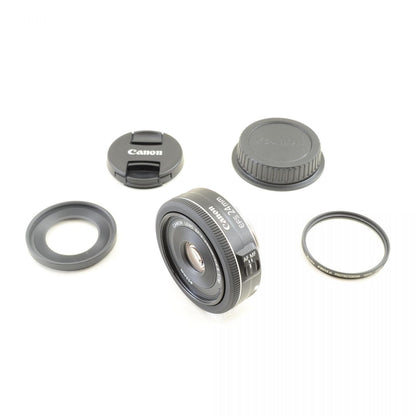 【中古】Canon EF-S 24mm f/2.8 STM 薄型 パンケーキ 単焦点レンズ キャノン S/N: 4001106744