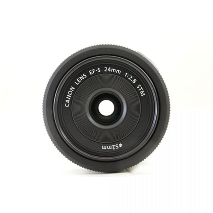 【中古】Canon EF-S 24mm f/2.8 STM 薄型 パンケーキ 単焦点レンズ キャノン S/N: 4001106744