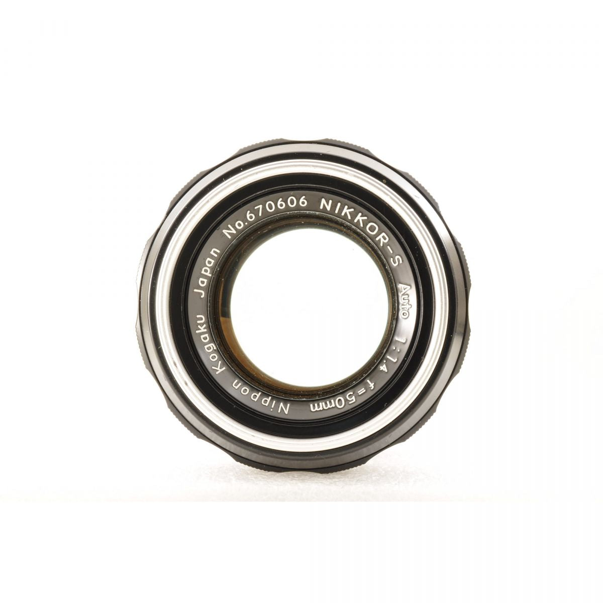 【中古】Nikon Nippon Kogaku NIKKOR-S Auto 50mm f/1.4 単焦点 カメラレンズ 交換レンズ ニホンコウガク S/N:670606
