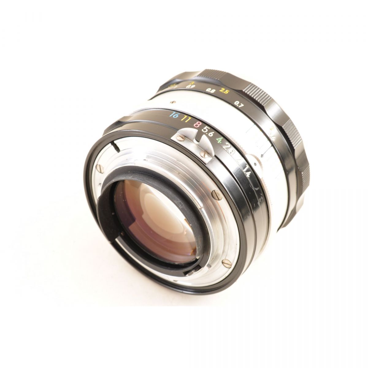 【中古】Nikon NIKKOR-S Auto 50mm f/1.4 単焦点 フード付き カメラレンズ 交換レンズ ニコン S/N:1074172