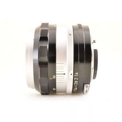 【中古】Nikon NIKKOR-S Auto 50mm f/1.4 単焦点 フード付き カメラレンズ 交換レンズ ニコン S/N:1074172