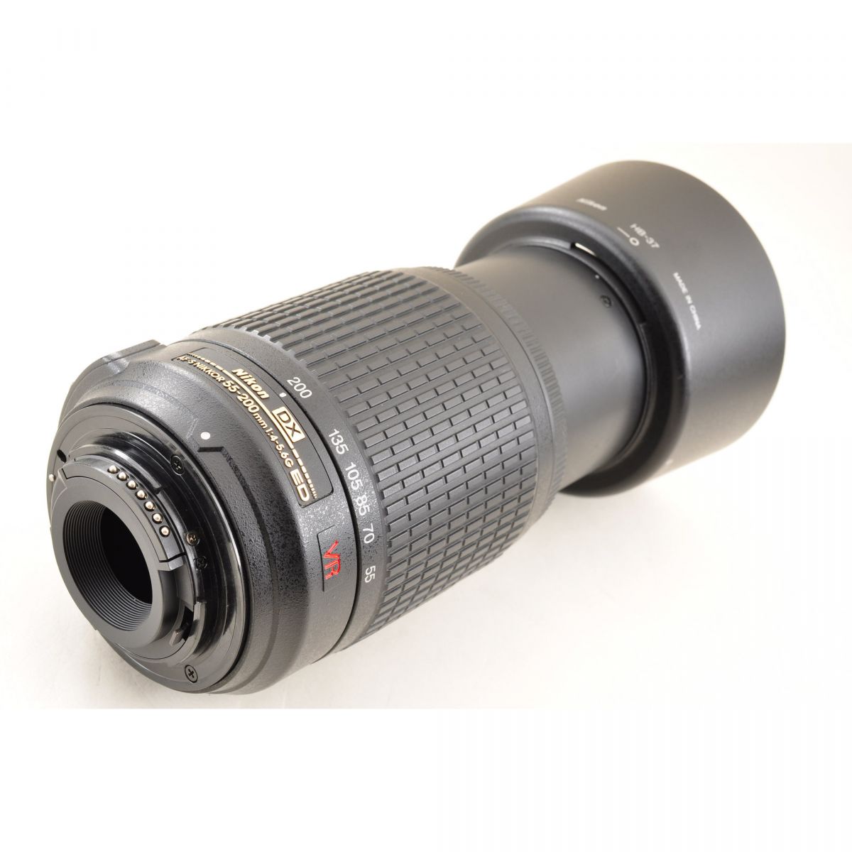 【中古】Nikon DX AF-S 55-200mm f/4-5.6 G ED IF VR ズーム フード付き カメラレンズ 交換レンズ ニコン S/N:4000360