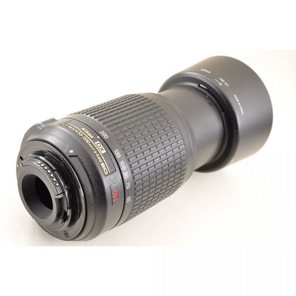 【中古】Nikon DX AF-S 55-200mm f/4-5.6 G ED IF VR ズーム フード付き カメラレンズ 交換レンズ ニコン S/N:4000360