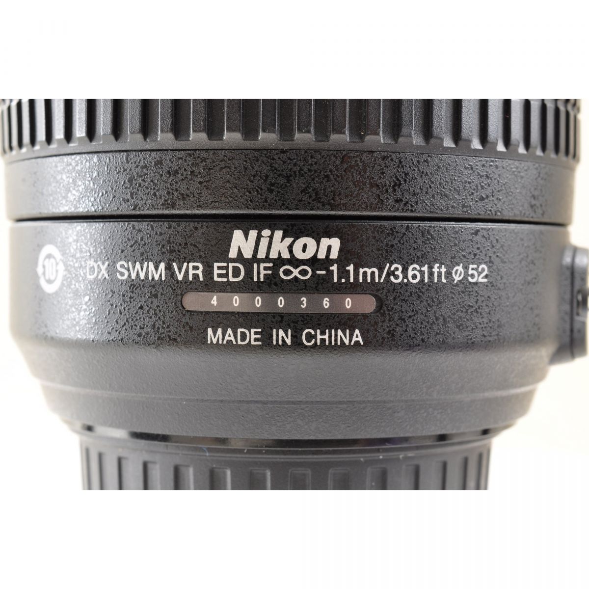 【中古】Nikon DX AF-S 55-200mm f/4-5.6 G ED IF VR ズーム フード付き カメラレンズ 交換レンズ ニコン S/N:4000360