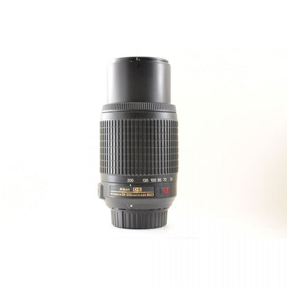 【中古】Nikon DX AF-S 55-200mm f/4-5.6 G ED IF VR ズーム フード付き カメラレンズ 交換レンズ ニコン S/N:4000360