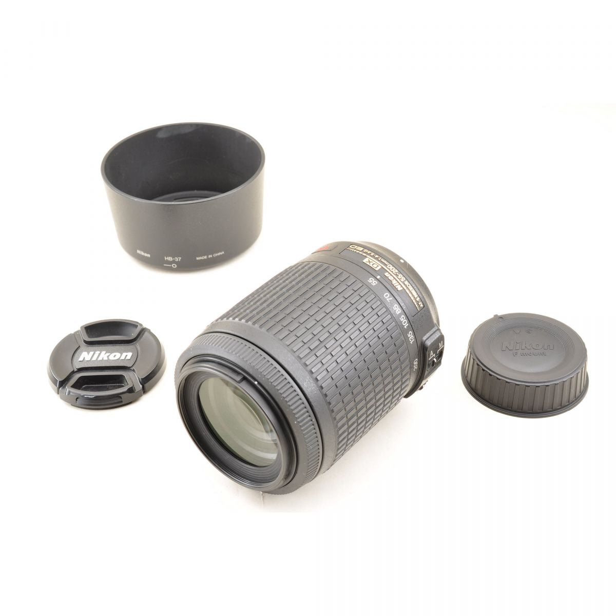 【中古】Nikon DX AF-S 55-200mm f/4-5.6 G ED IF VR ズーム フード付き カメラレンズ 交換レンズ ニコン S/N:4000360