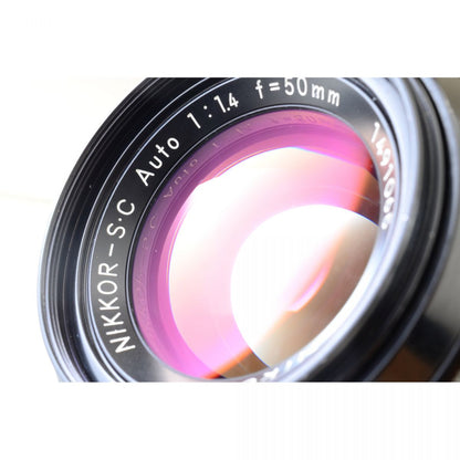 【中古】Nikon F2 フォトミック シルバー 35mm 一眼レフ フィルムカメラ NIKKOR-S.C Auto 50mm F1.4 レンズ セット S/N:7800475