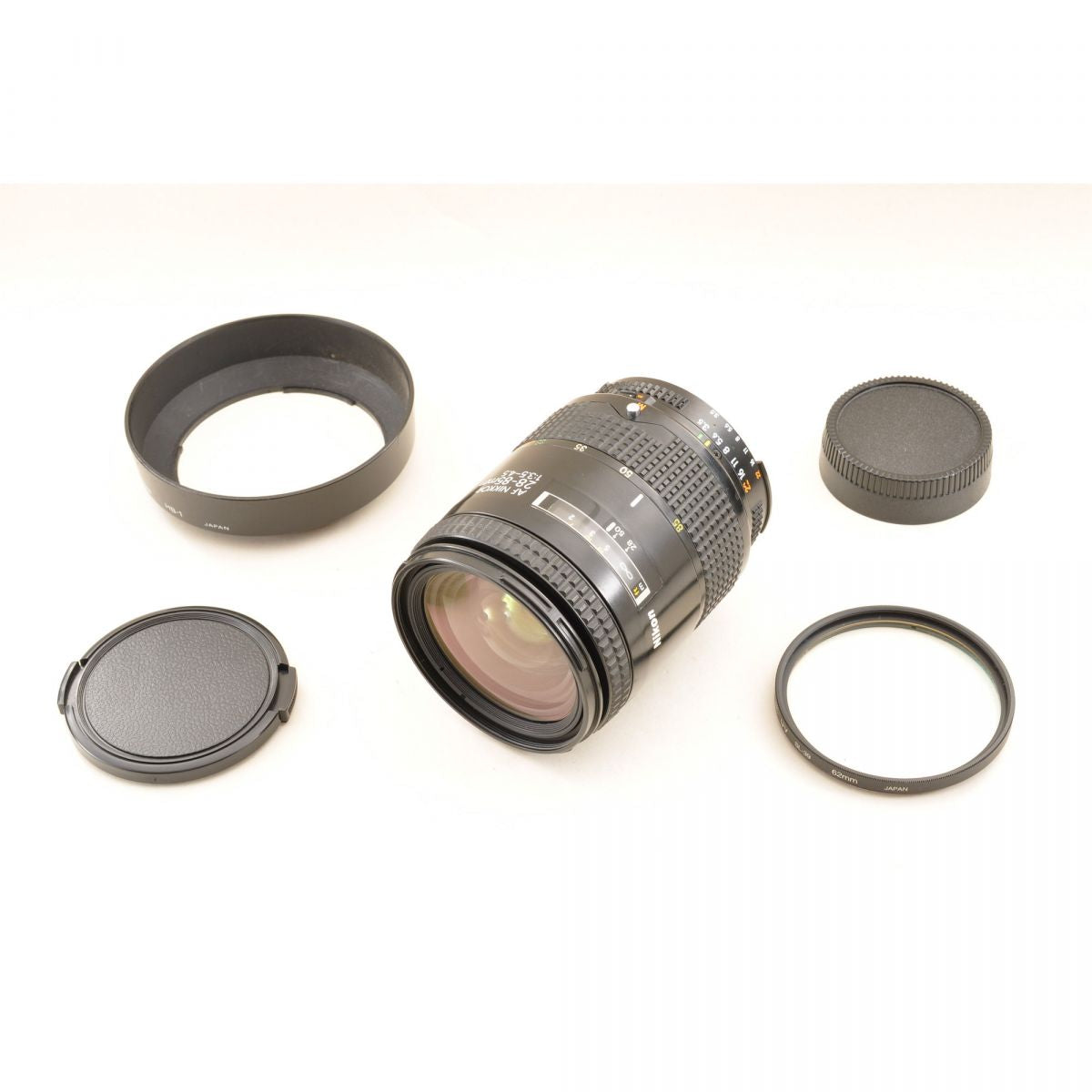 【中古】Nikon AF 28-85mm F3.5-4.5 ズーム カメラレンズ 交換レンズ フード付き ニコン S/N:3220937
