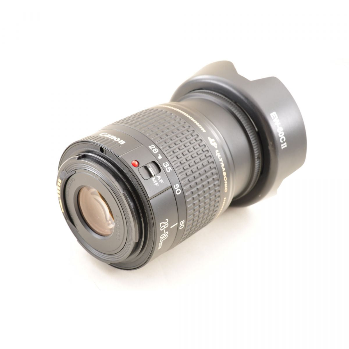 【中古】Canon EF 28-80mm f/3.5-5.6 V USM ズーム フード付き カメラレンズ 交換レンズ キヤノン S/N:2606956