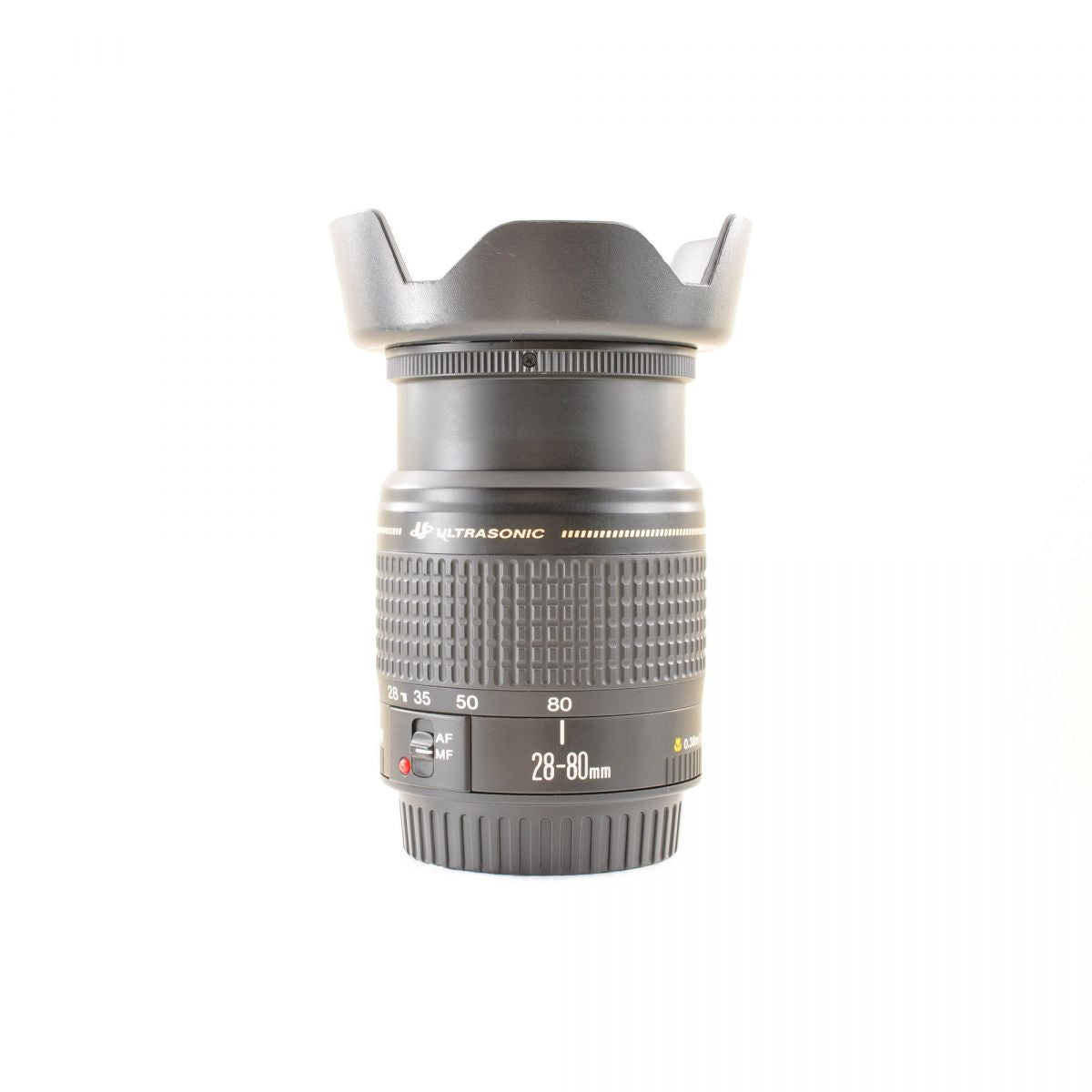 【中古】Canon EF 28-80mm f/3.5-5.6 V USM ズーム フード付き カメラレンズ 交換レンズ キヤノン S/N:2606956
