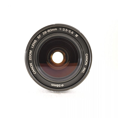 【中古】Canon EF 28-80mm f/3.5-5.6 V USM ズーム フード付き カメラレンズ 交換レンズ キヤノン S/N:2606956