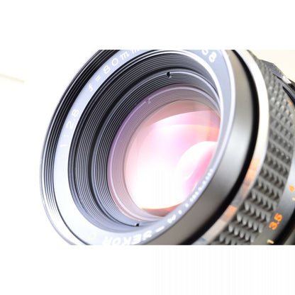 【中古】Mamiya M645 AEファインダー 中判 フィルムカメラ セコール C 80mm f/2.8 レンズセット マミヤ S/N:J10451