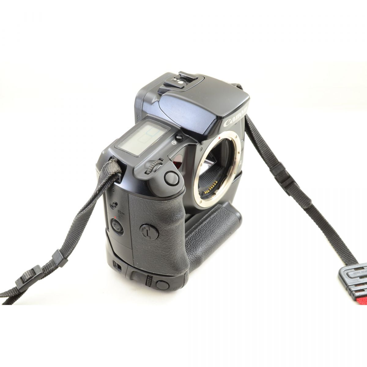 【中古】Canon EOS 5 QD 35mm フィルムカメラ + 縦位置グリップ VG10 + EF 28-105mm f/3.5-4.5 USM ズームレンズ キャノン S/N: 1099719