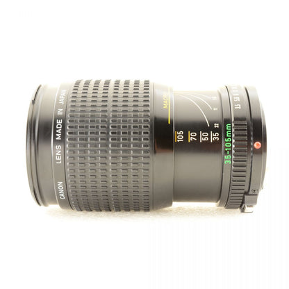 【中古】Canon New F-1 アイレベル 35mm フィルムカメラ + New FD 35-105mm f/3.5-4.5 ズームレンズ キャノン S/N: 224918