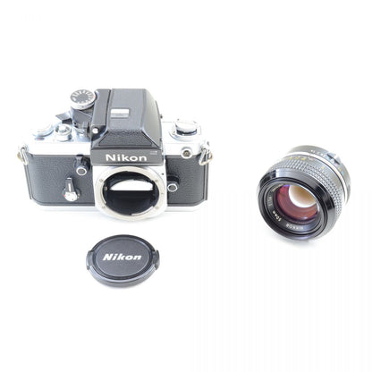 【中古】Nikon F2 フォトミック シルバー 35mm フィルムカメラ + New NIKKOR 50mm f/1.4 非Ai 標準 単焦点レンズ ニコン S/N: 7497505