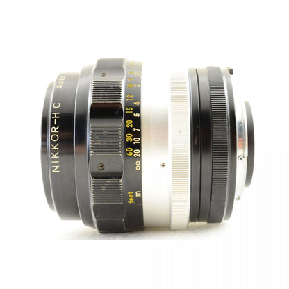 【中古】Nikon Nikkor-H.C Auto 85mm f/1.8 非Ai 中望遠 ポートレート 単焦点レンズ フード付 ニコン S/N: 397565