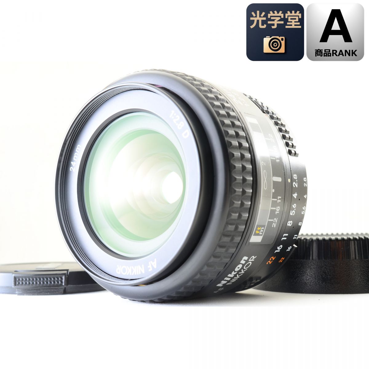 【中古】Nikon AF NIKKOR 24mm f/2.8 D 広角 単焦点レンズ ニコン S/N: 461849