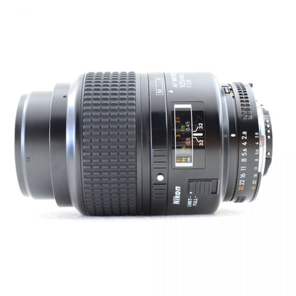 【中古】Nikon AF Micro NIKKOR 105mm f/2.8 中望遠 マクロ 単焦点レンズ フード HS-7 付 ニコン S/N: 260044