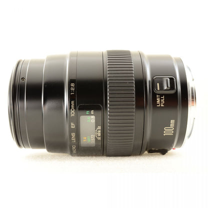 【中古】Canon EF 100mm f/2.8 マクロ 単焦点 カメラレンズ 交換レンズ キヤノン S/N:8601209M
