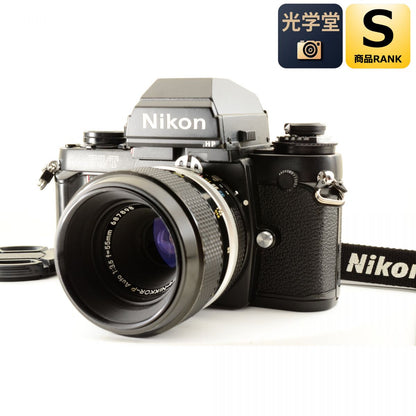 【中古】Nikon F3/T HP チタンブラック 35mm フィルムカメラ + Micro-NIKKOR-P Auto 55mm f/3.5 非Ai マクロ 単焦点レンズ ニコン S/N: 8512365