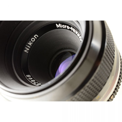 【中古】Nikon F3/T HP チタンブラック 35mm フィルムカメラ + Micro-NIKKOR-P Auto 55mm f/3.5 非Ai マクロ 単焦点レンズ ニコン S/N: 8512365