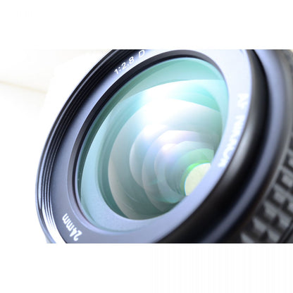 【中古】Nikon AF NIKKOR 24mm f/2.8 D 単焦点 広角 カメラレンズ 交換レンズ ニコン HN-1 フード付き S/N:620987
