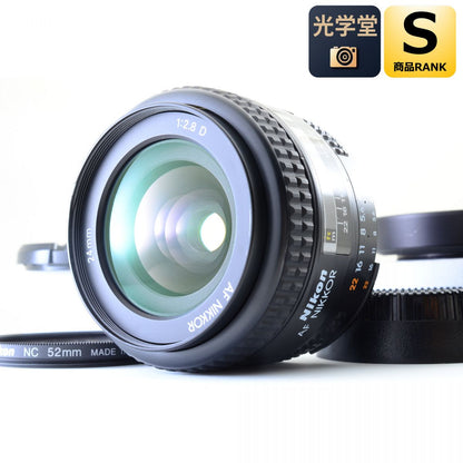 【中古】Nikon AF NIKKOR 24mm f/2.8 D 単焦点 広角 カメラレンズ 交換レンズ ニコン HN-1 フード付き S/N:620987