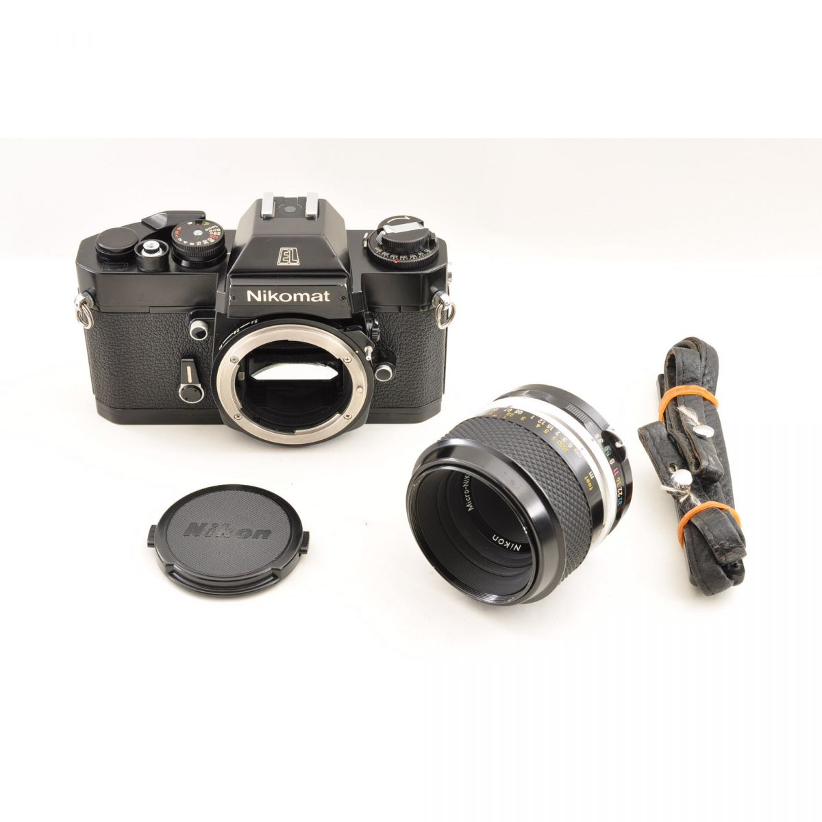 【中古】Nikon Nikomat EL Black + Micro 55mm f/3.5 カメラレンズセット