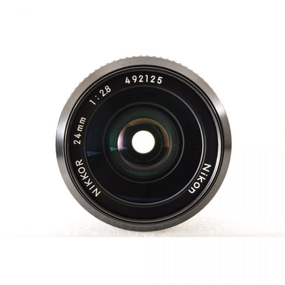 【中古】Nikon FM シルバー + Ai 24mm f/2.8 広角 単焦点 MFレンズセット