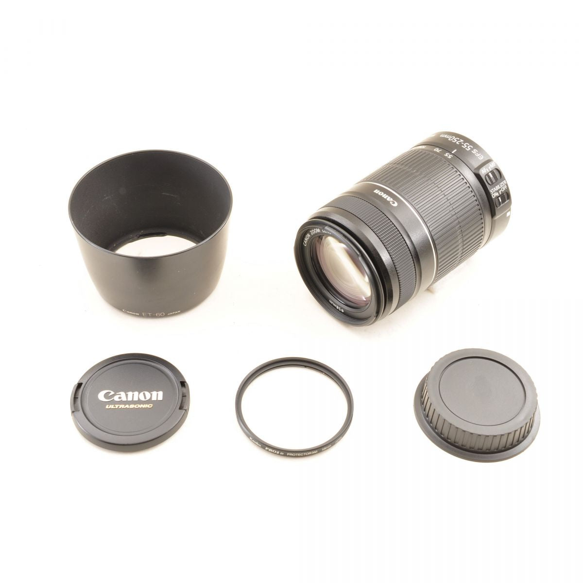 【中古】Canon EF-S 55-250mm F4-5.6 IS II 手振れ補正付 望遠ズームレンズ 第2世代 フード