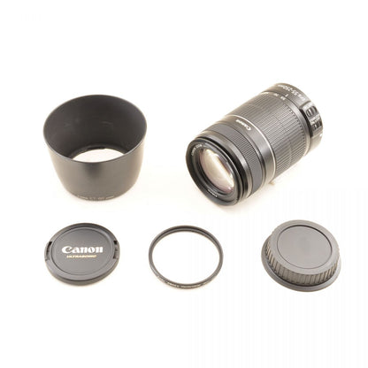 【中古】Canon EF-S 55-250mm F4-5.6 IS II 手振れ補正付 望遠ズームレンズ 第2世代 フード