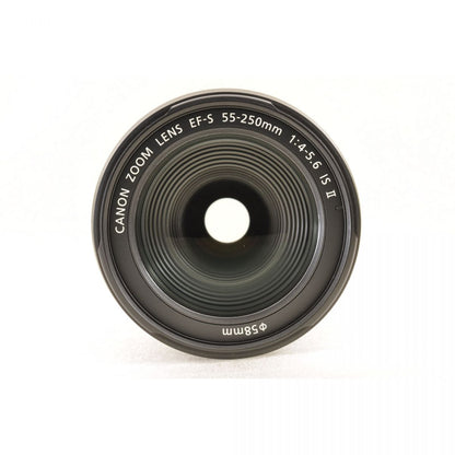 【中古】Canon EF-S 55-250mm F4-5.6 IS II 手振れ補正付 望遠ズームレンズ 第2世代 フード