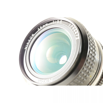 【中古】Nikon NIKKOR Ai 28mm f/3.5 広角 単焦点レンズ ニコン S/N: 1794472