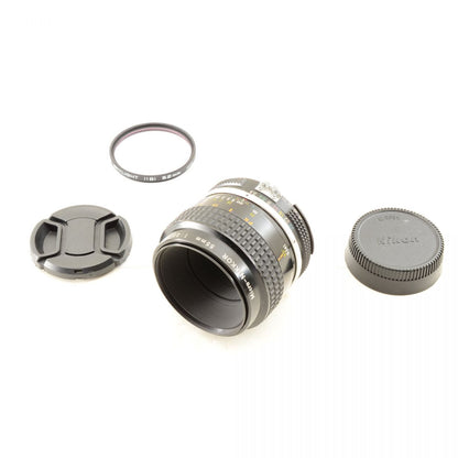 【中古】Nikon Ai Micro NIKKOR 55mm f/3.5 マクロ 単焦点レンズ ニコン S/N: 1023928