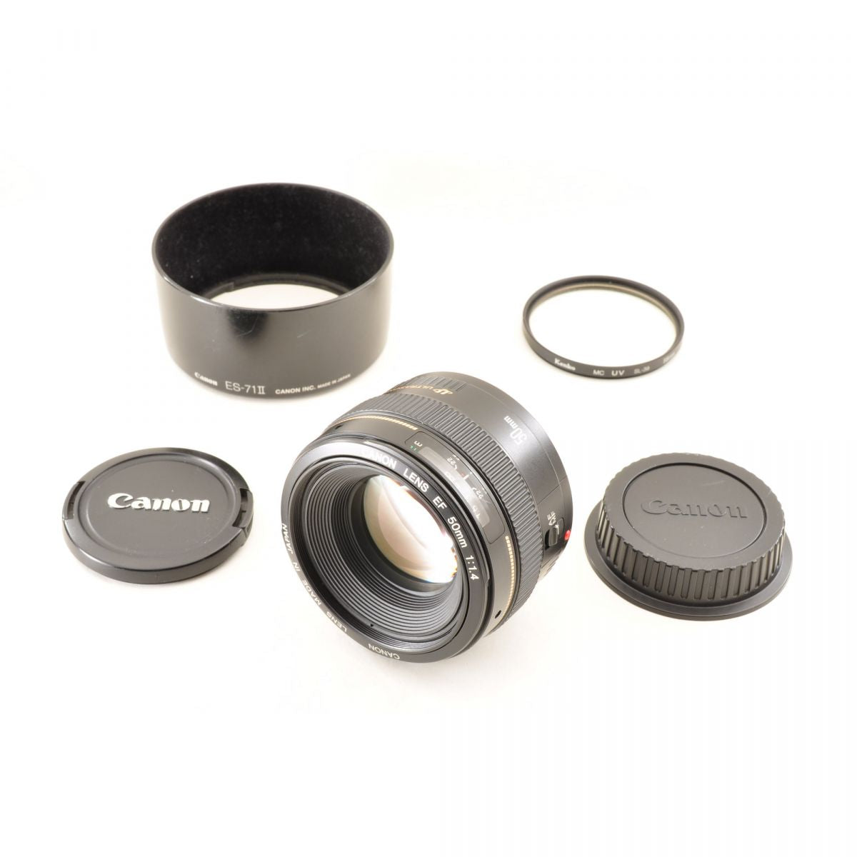 【中古】Canon EF 50mm f/1.4 USM 標準 単焦点レンズ , フード付き
