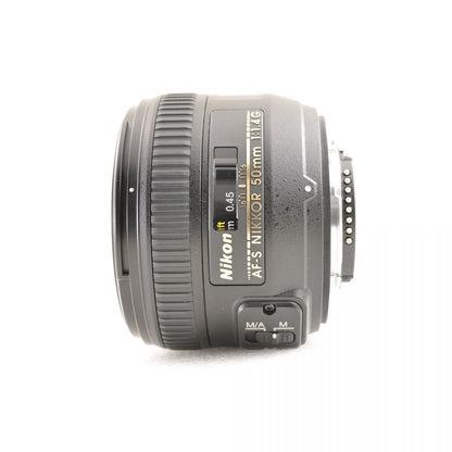 【中古】Nikon AF-S FX NIKKOR 50mm f/1.4 G Standard 単焦点レンズ フード