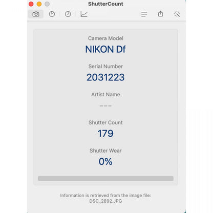 【中古】Nikon Df 16.2MP ブラック 一眼レフ デジタルカメラ ニコン S/N:2031223