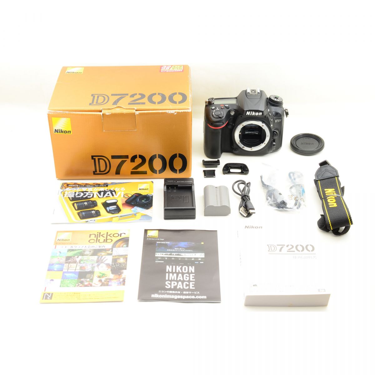 【中古】Nikon D7200 24.2MP デジタル 一眼レフ カメラ ボディ 元箱付 ニコン S/N: 2005305