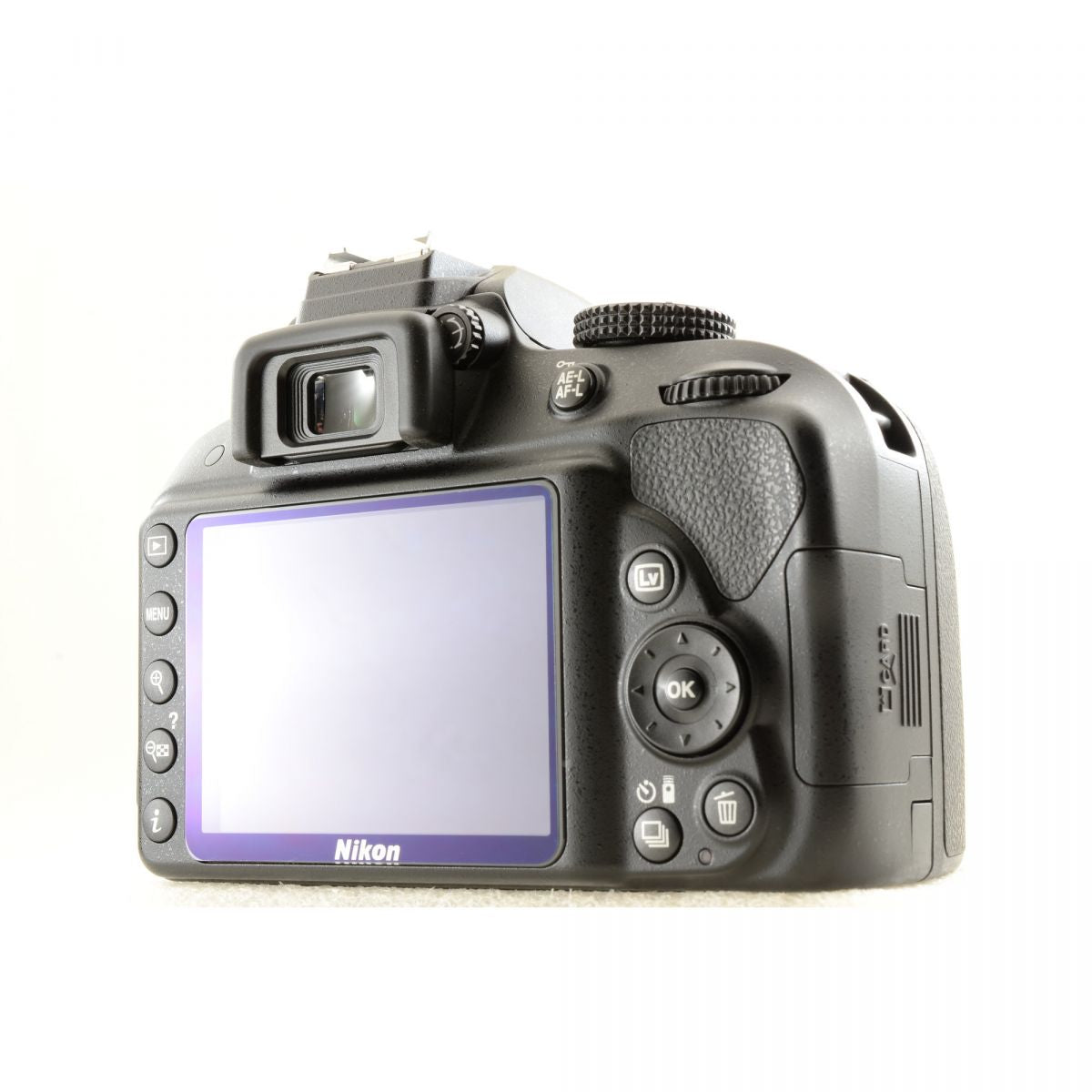 【中古】Nikon D3300 24.2MP ブラック AF-S 18-55mm II 55-200mm VR ダブルズームキット ニコン S/N: 2004643