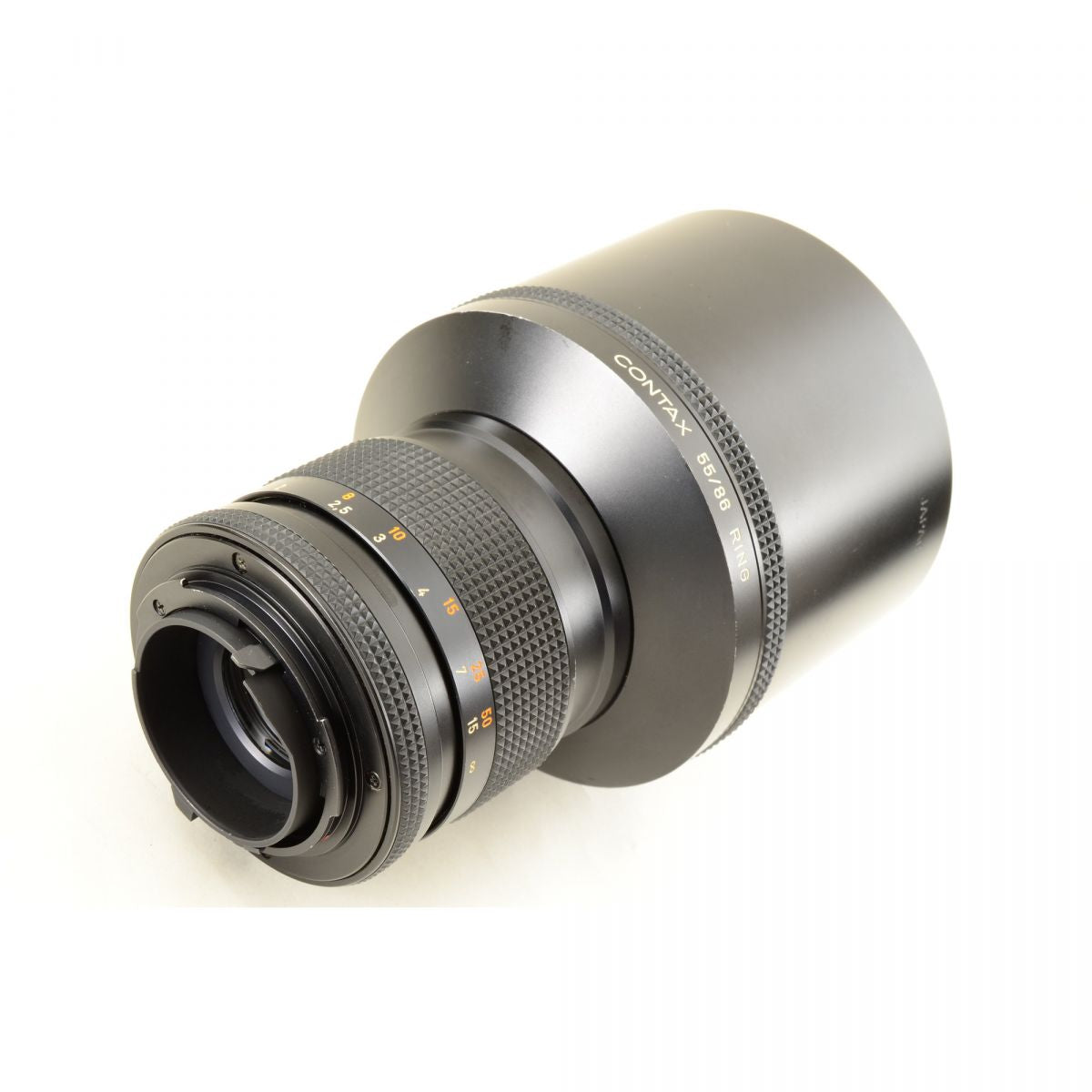 【中古】Contax Carl Zeiss Sonnar 85mm F2.8 T* AEJ フード付き 単焦点 カメラレンズ 交換レンズ コンタックス S/N:6581504