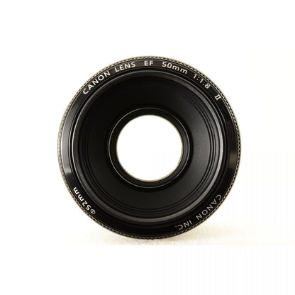 【中古】Canon EF 50mm f/1.8 II 標準 単焦点レンズ フード付 キャノン S/N: 31236357