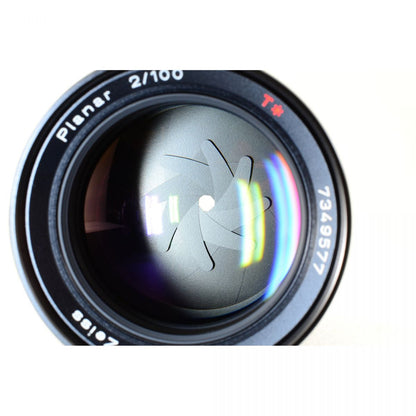【中古】Contax Carl Zeiss Planar T* 100mm f/2 MMJ 単焦点 カメラレンズ 交換レンズ コンタックス S/N:7349577