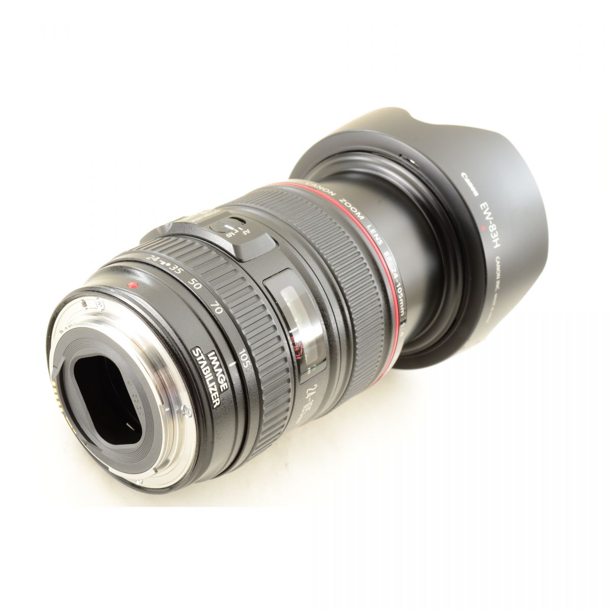 【中古】Canon EF 24-105mm f/4 L IS USM フード付き 標準 ズーム カメラレンズ 交換レンズ キヤノン EFシリーズ S/N:2020771